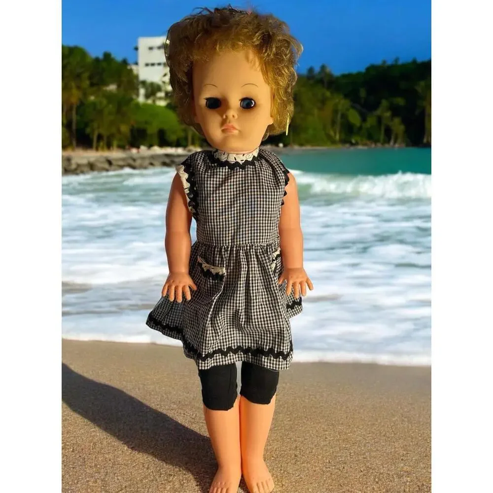 Doll 22” plastic doll vintage from hongkong